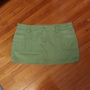 Olive Green Mini Skirt